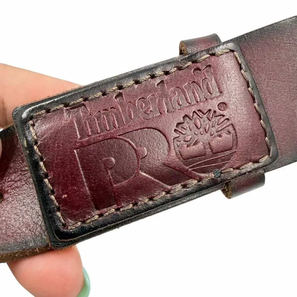 Timberland PRO No-Scratch Leather Mechanic Belt 38 Full Grain Brown Workwear